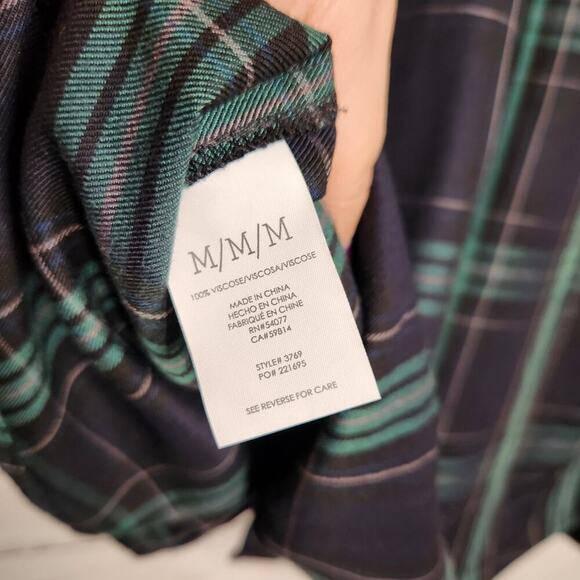 CAbi Size Medium Big Sur Plaid Button Down Top Style #3769 - Picture 10 of 11